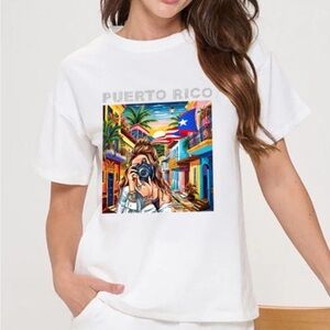 T shirt Women Overside Puerto Rico Size SM /  ML
